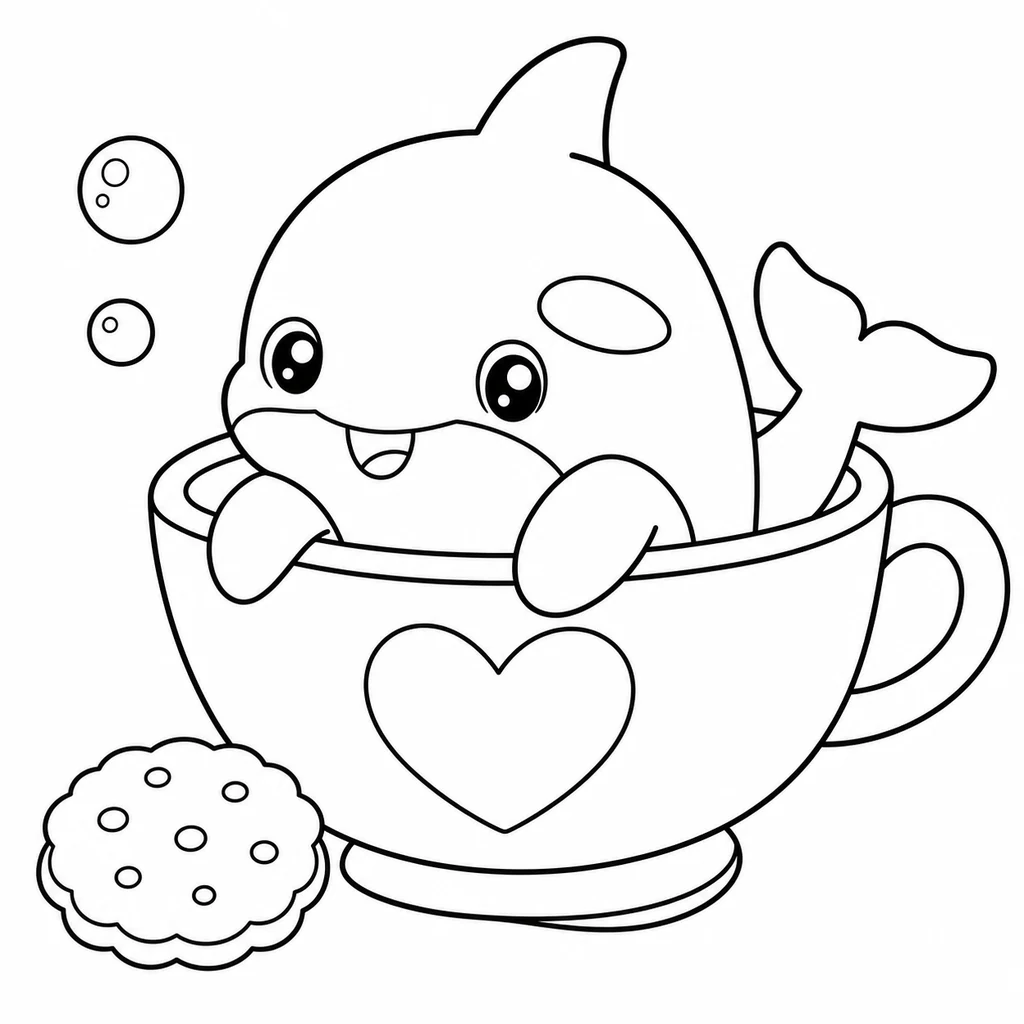 Coloriage : Orque dans une tasse