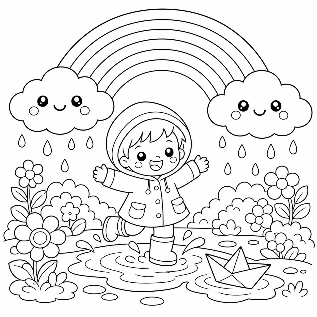 Дощ 12 для розмальовування