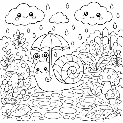 Ausmalbild Regen 8