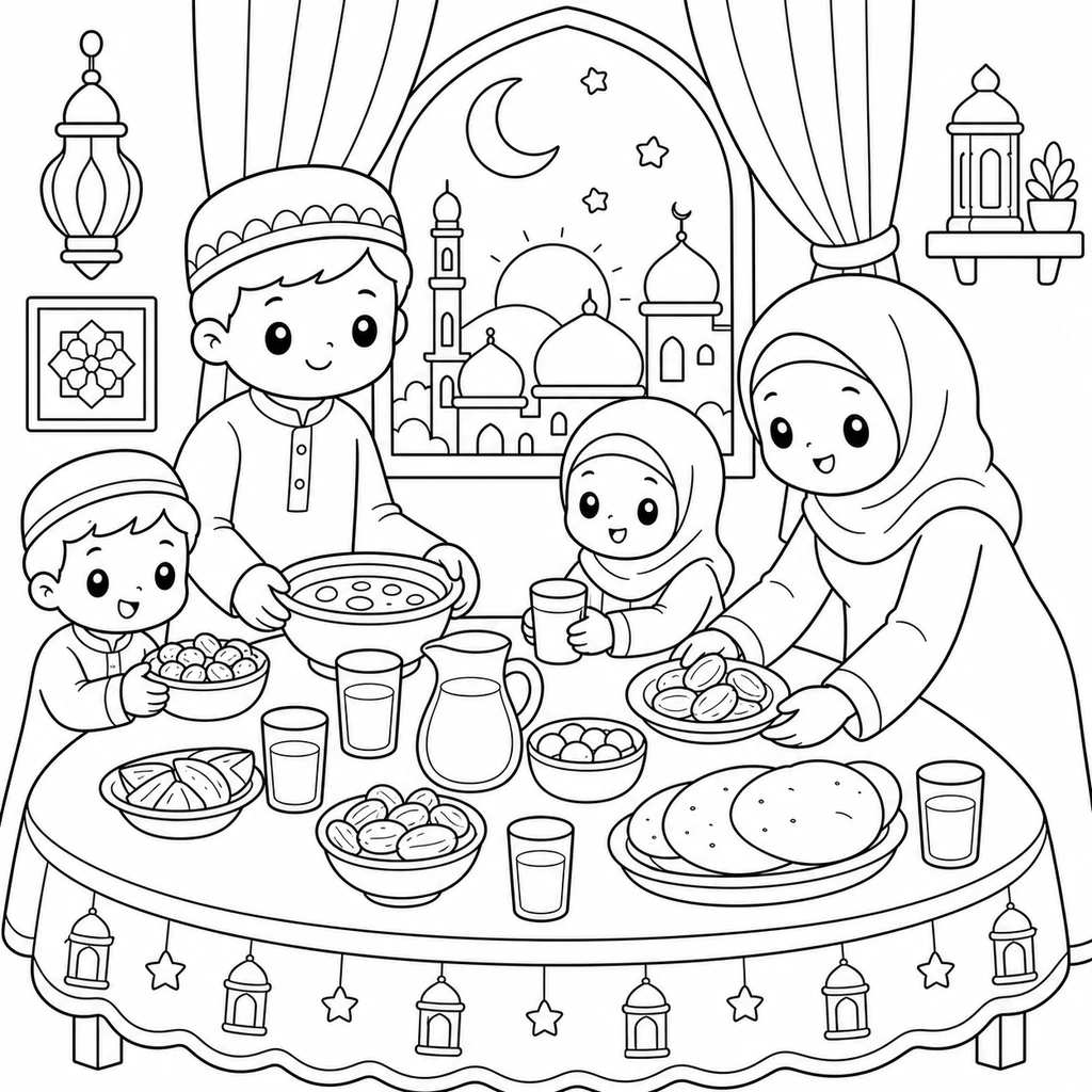 Disegno di Ramadan 2 da colorare