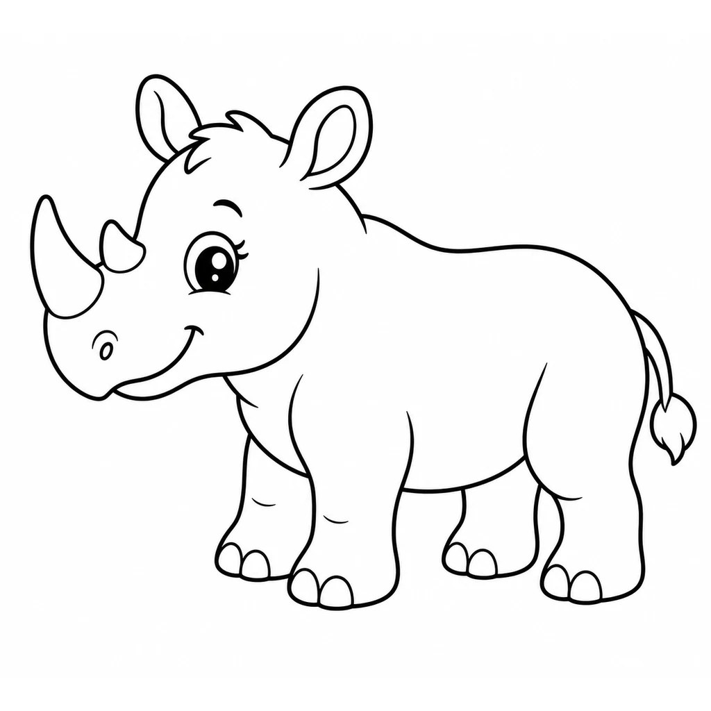 Coloriages de rhinocéros
