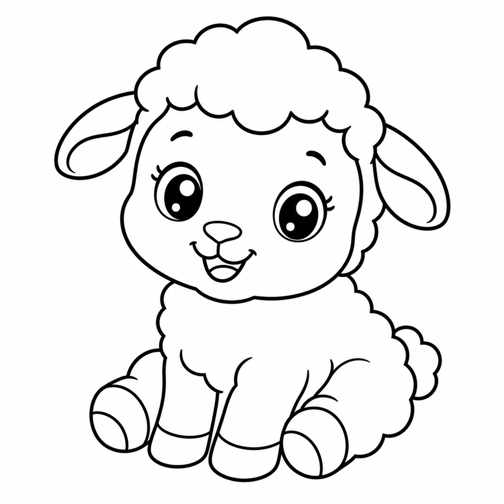 Disegno di Pecora 3 da colorare