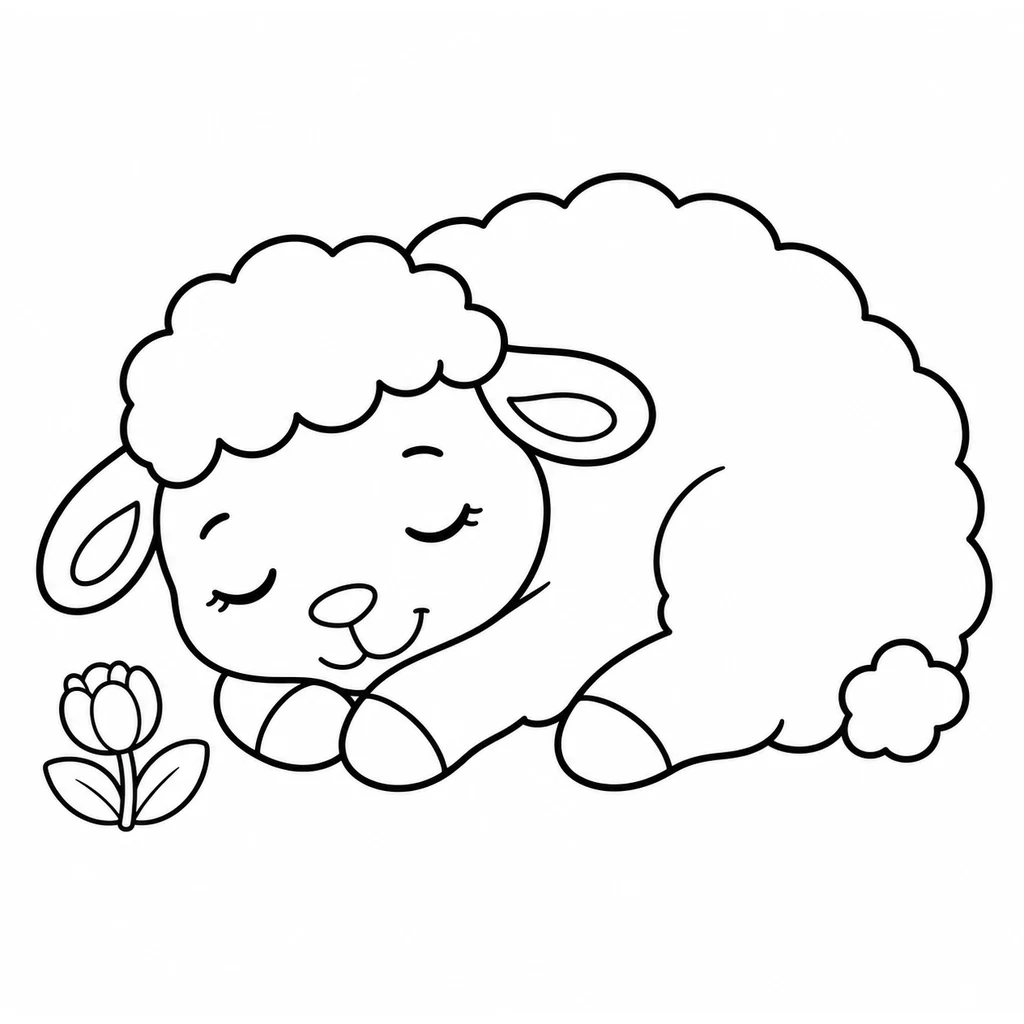 Disegno di Pecora 5 da colorare