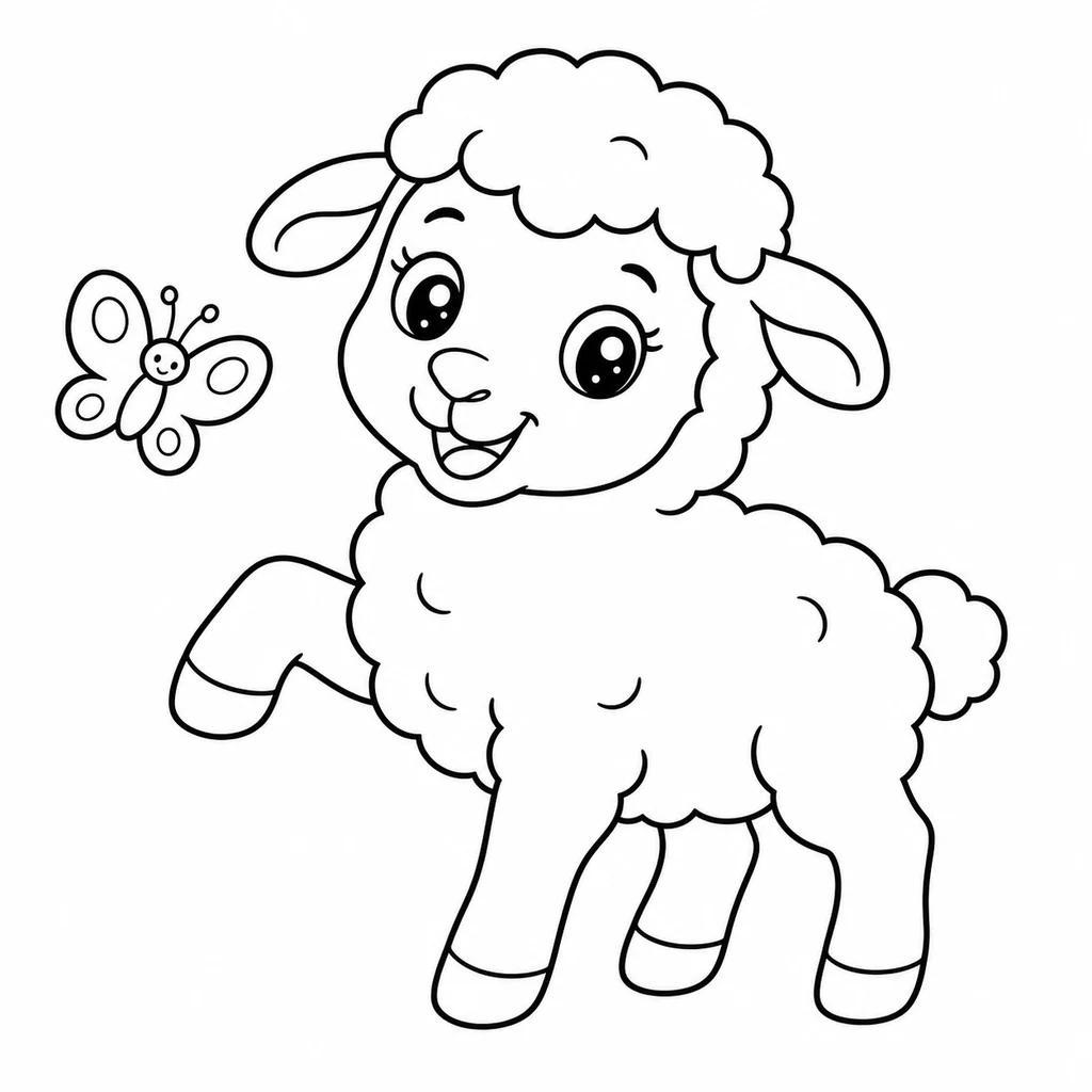 Disegno di Pecora 7 da colorare