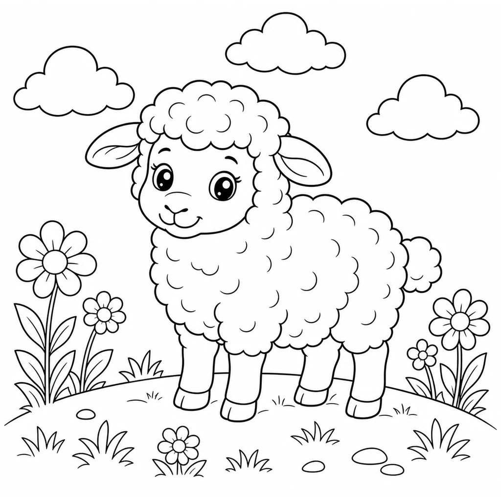 Disegno di Pecora 8 da colorare