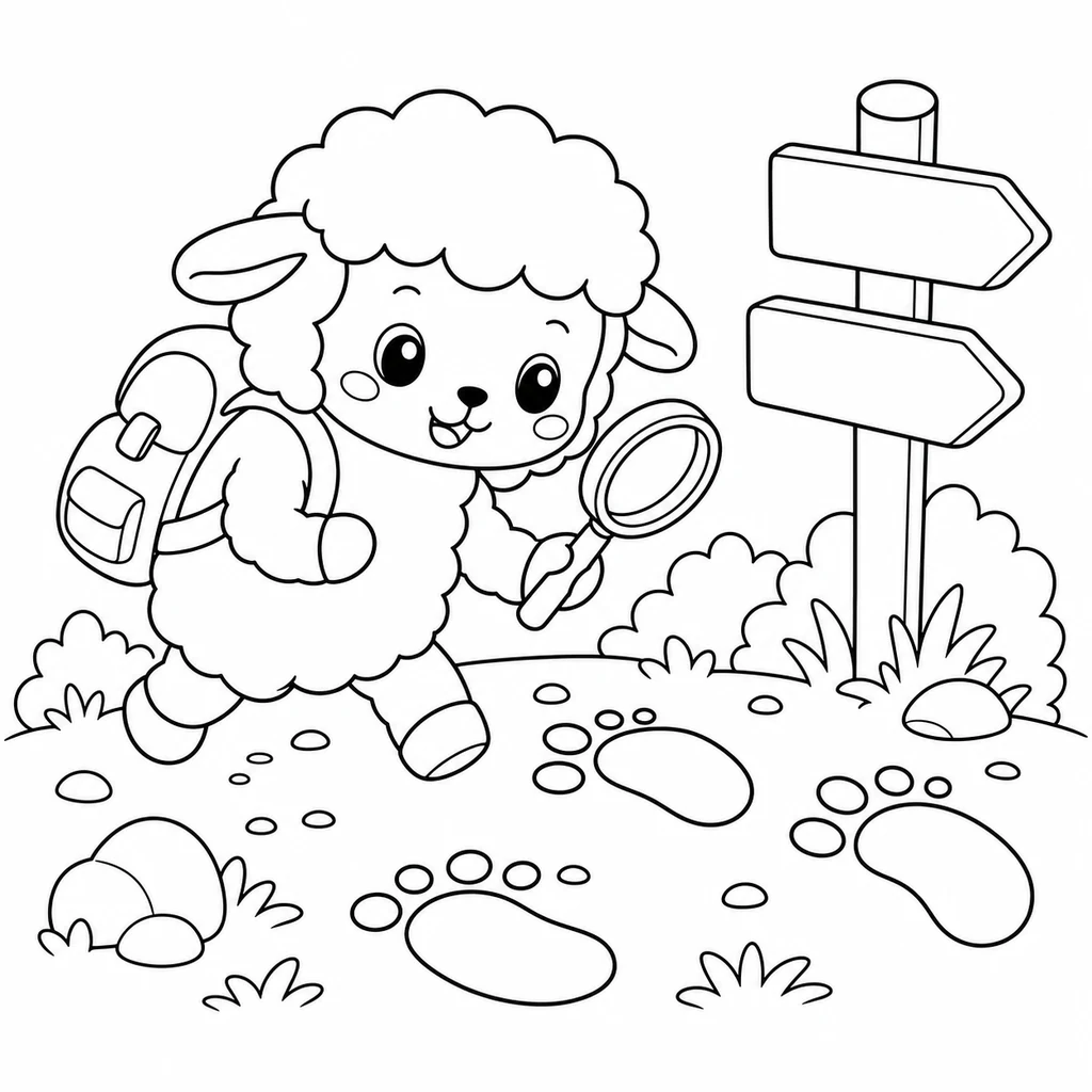 Disegno di Pecora 15 da colorare