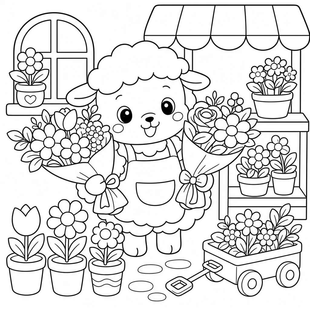 Disegno di Pecora 16 da colorare