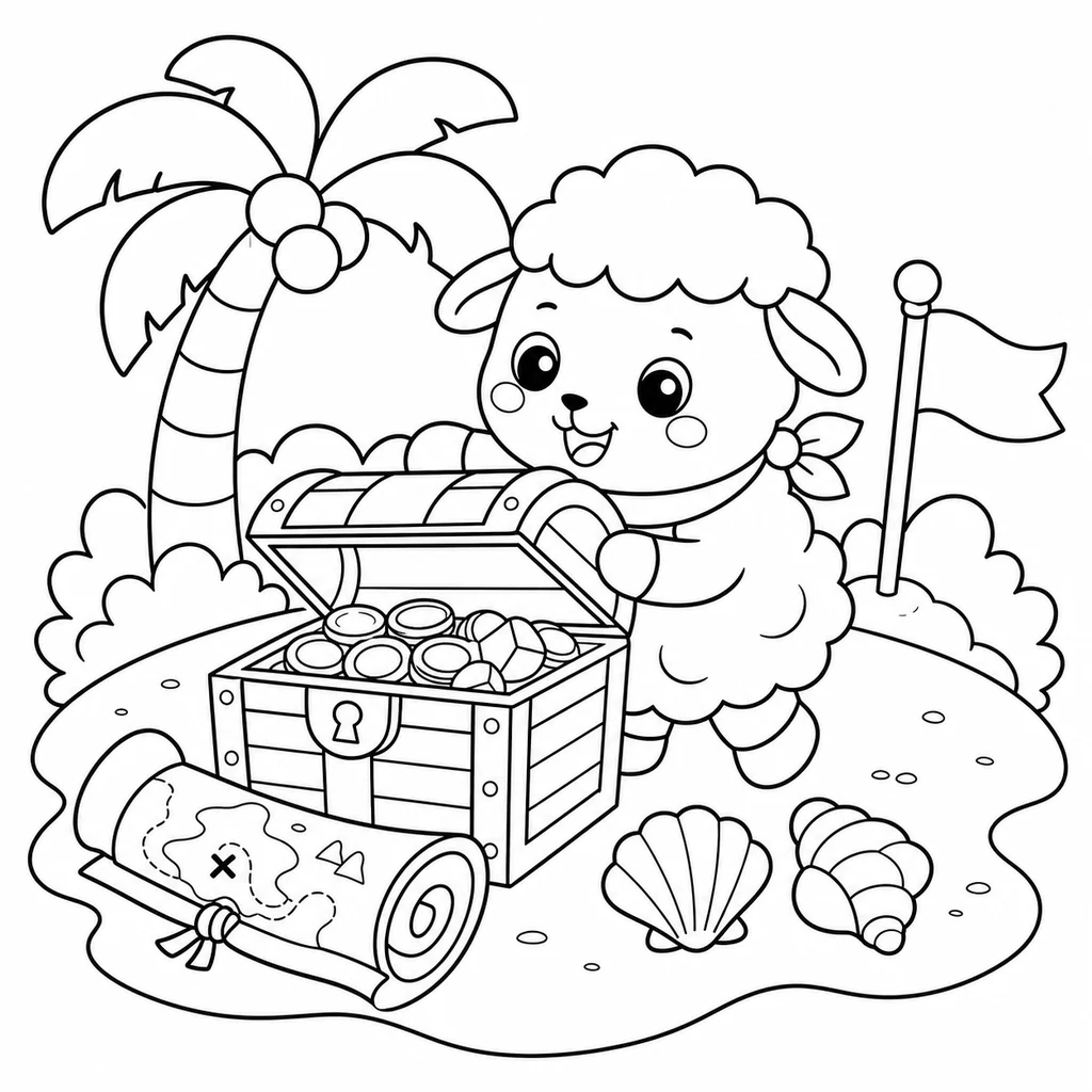 Disegno di Pecora 18 da colorare