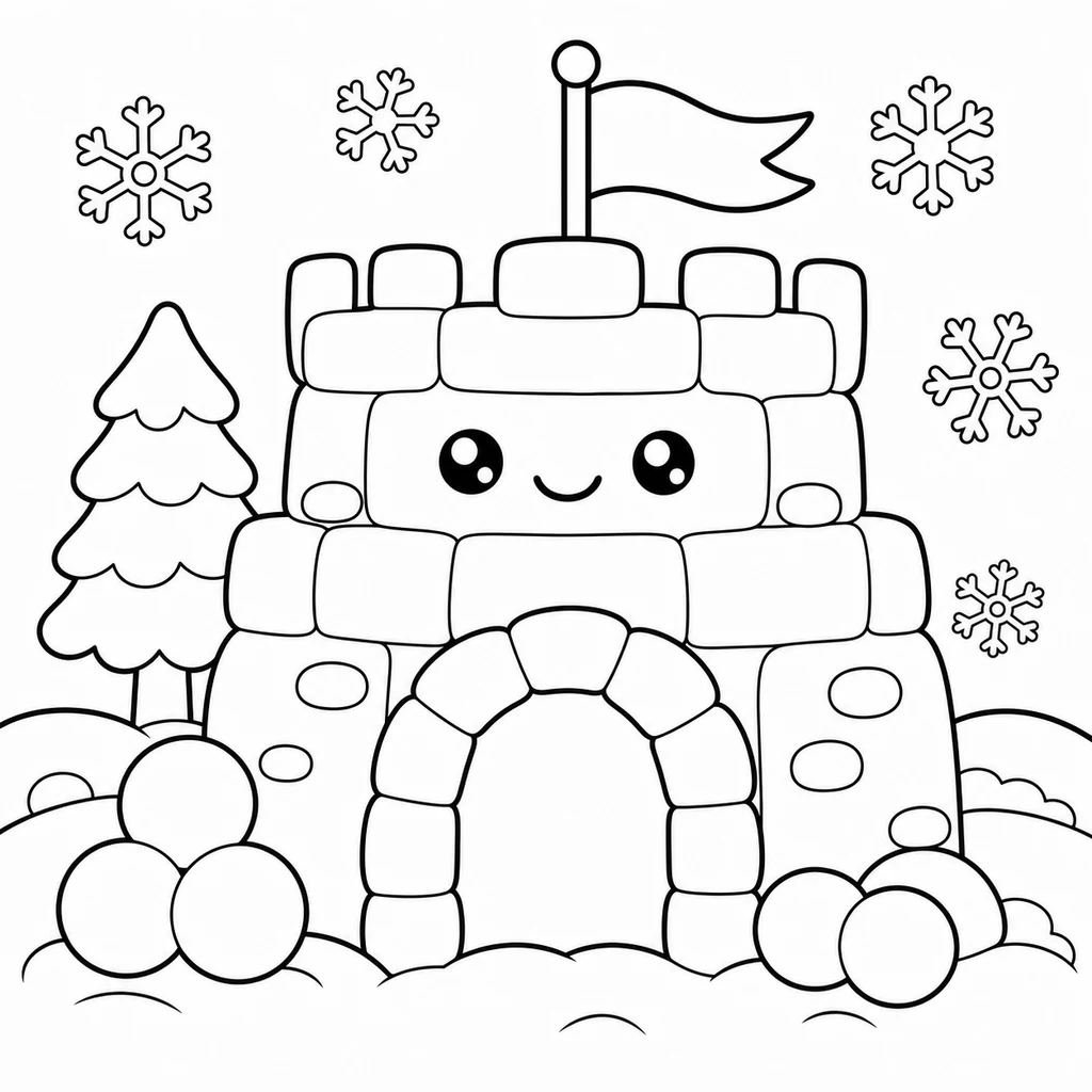 Coloriage : Neige n°14