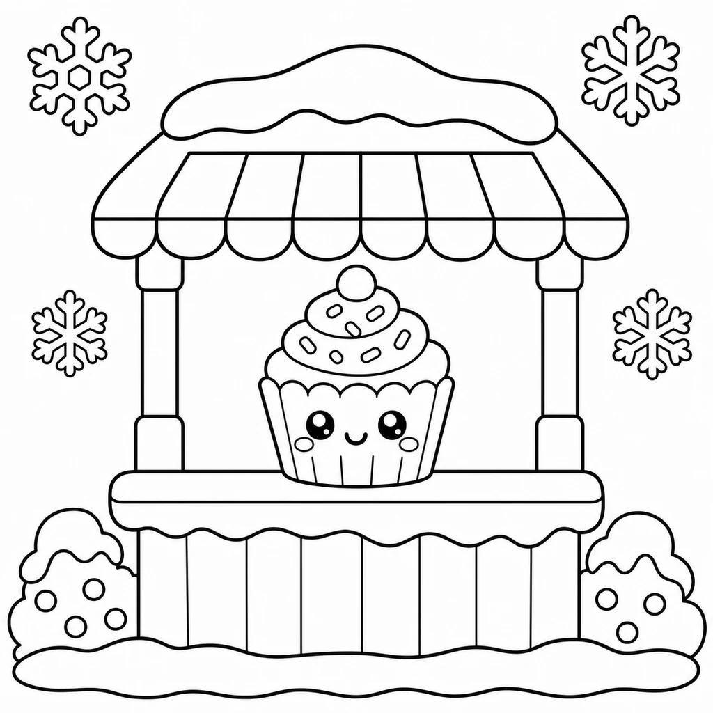Disegni di neve da colorare