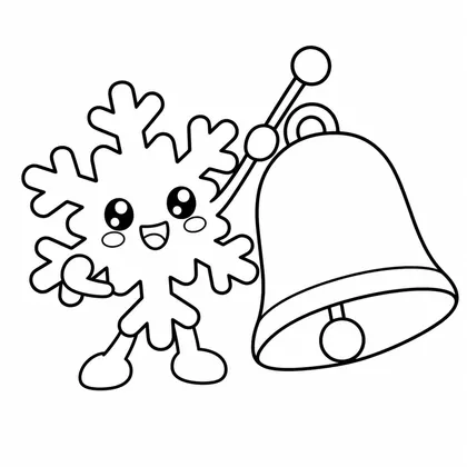 Dibujo de copo con campana para colorear