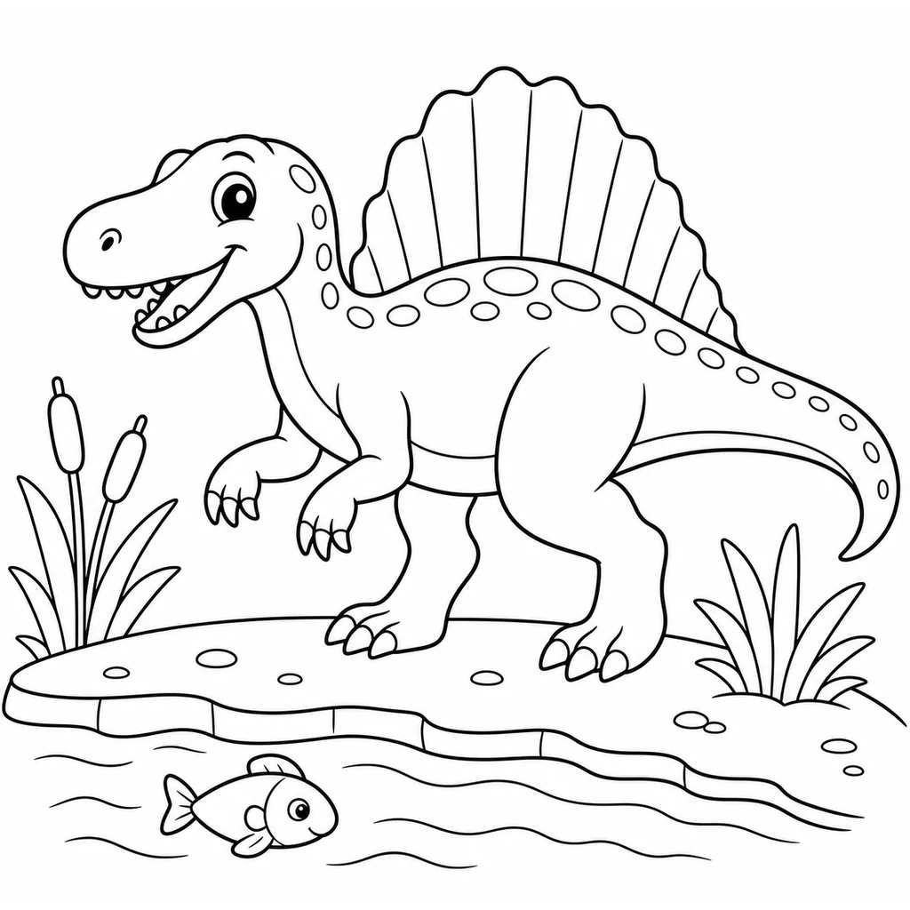 Spinosaurus 1 zum Ausmalen