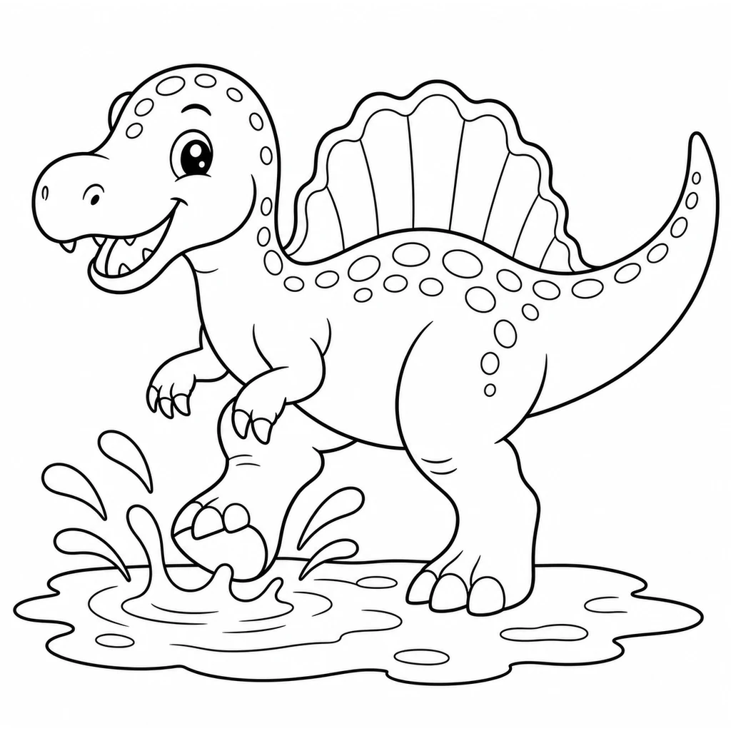 Spinosaurus 6 zum Ausmalen