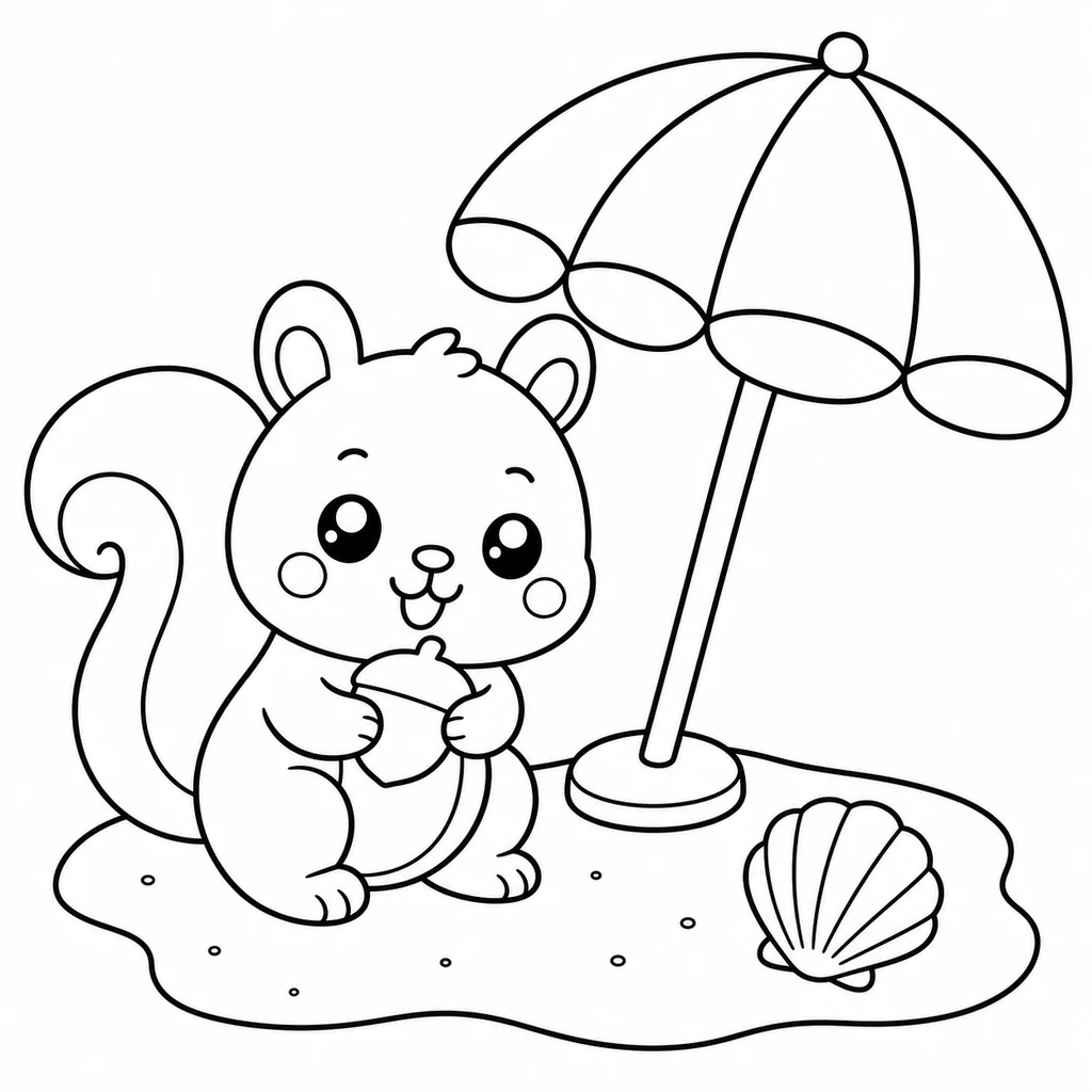 Disegno di Scoiattolo 28 da colorare