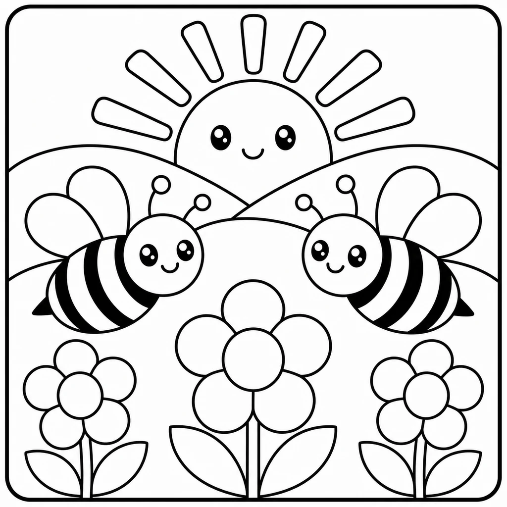 Zonsopkomst kleurplaten