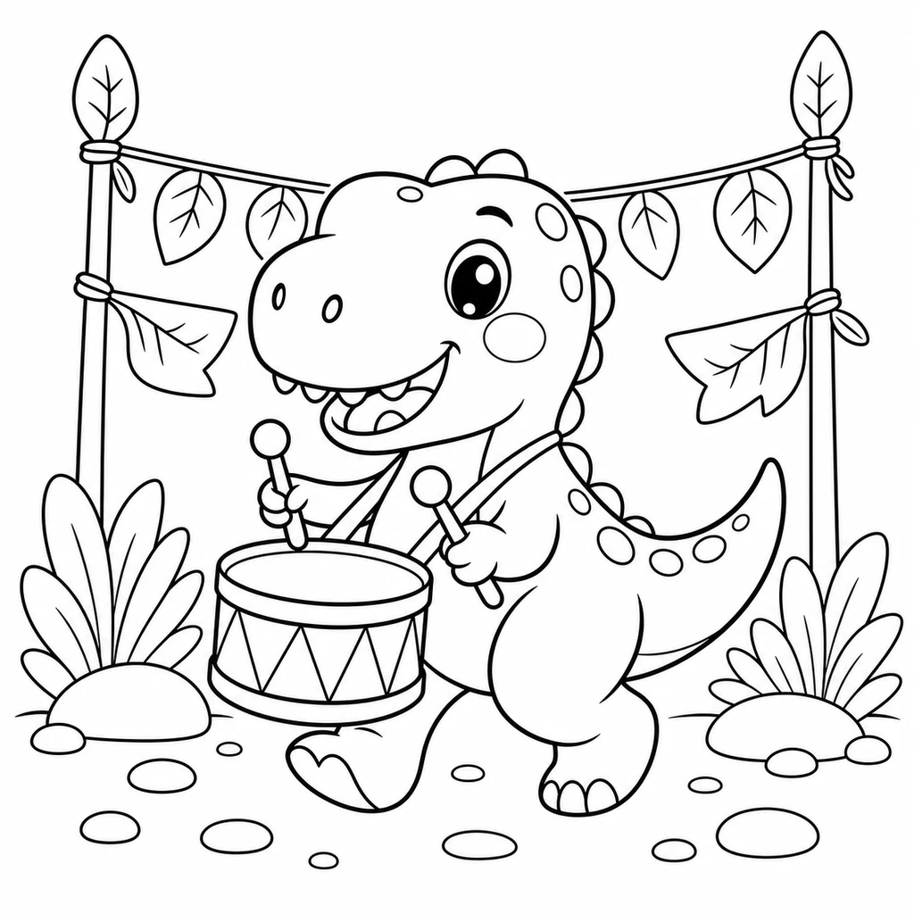 T-Rex 8 zum Ausmalen