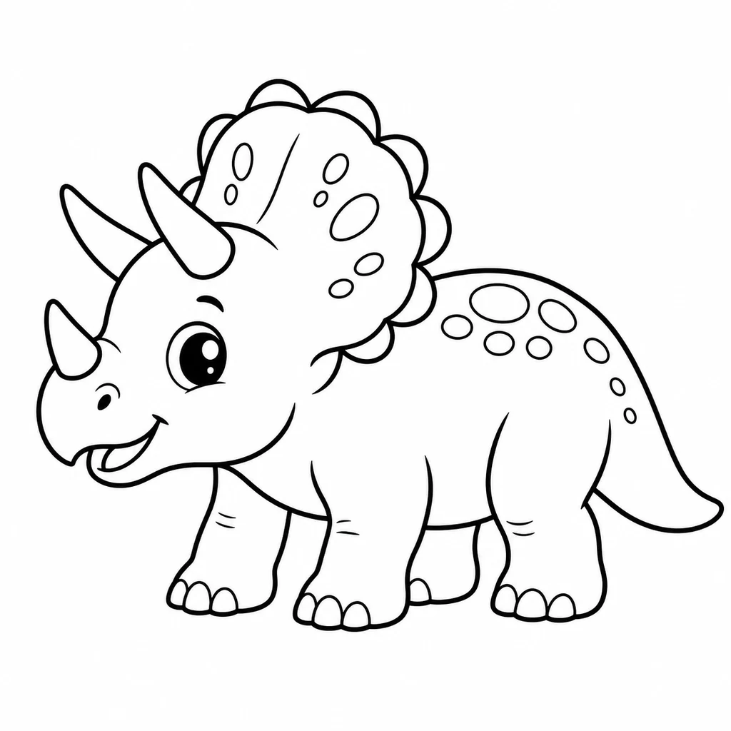 Triceratops 1 zum Ausmalen