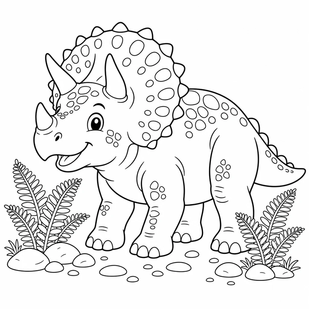 Triceratops 4 zum Ausmalen
