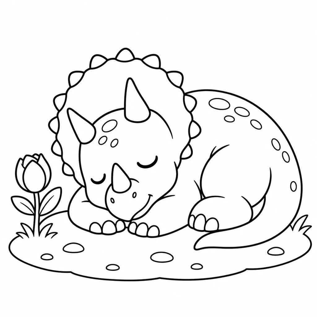 Triceratops 5 zum Ausmalen