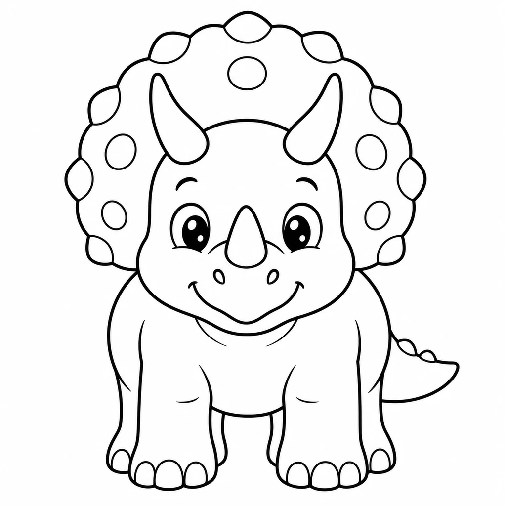 Triceratops 9 zum Ausmalen