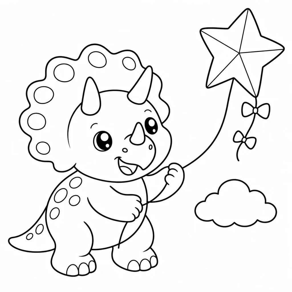 Triceratops 11 zum Ausmalen