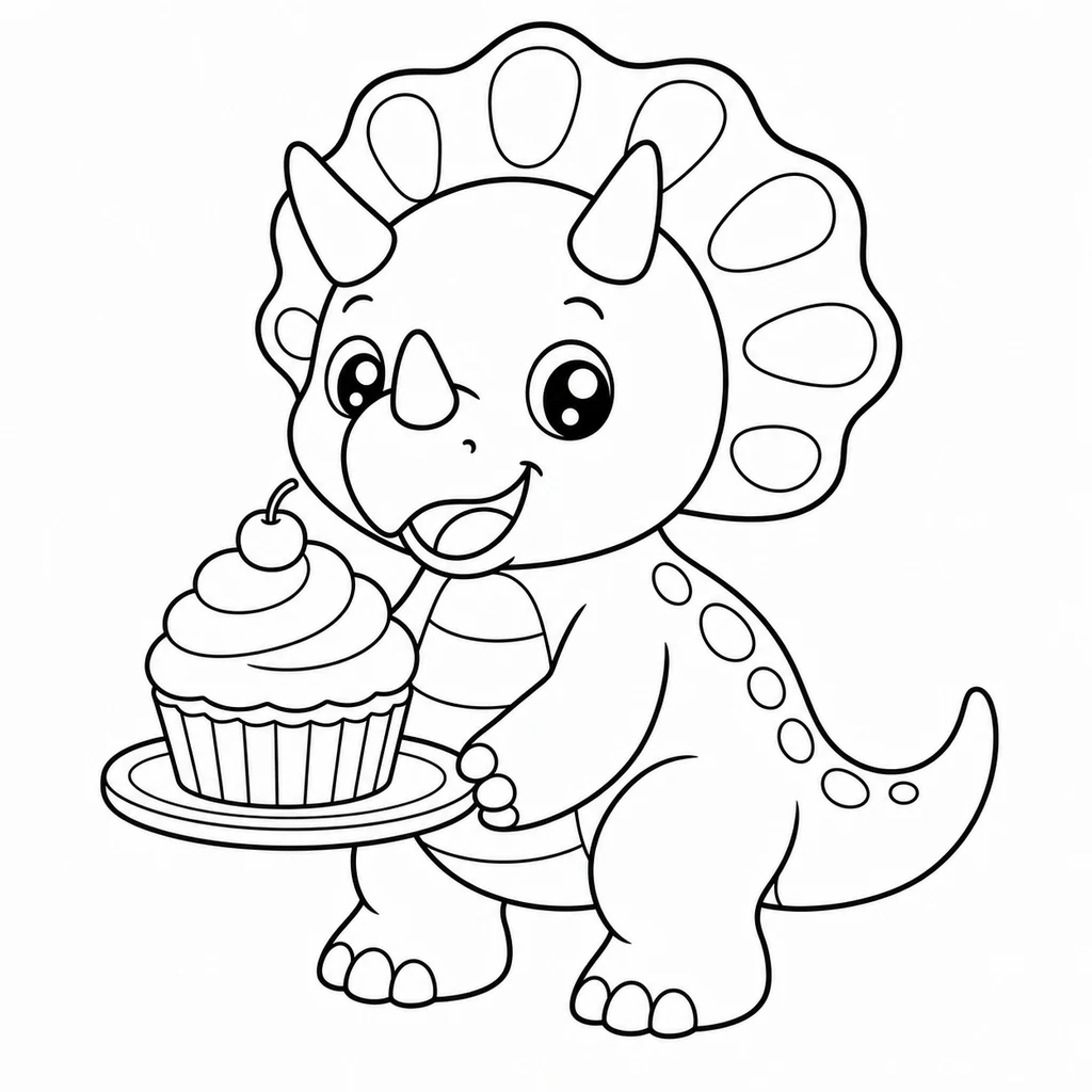 Triceratops 13 zum Ausmalen