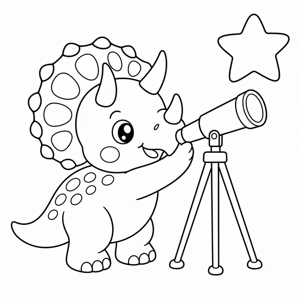 Triceratops 16 zum Ausmalen