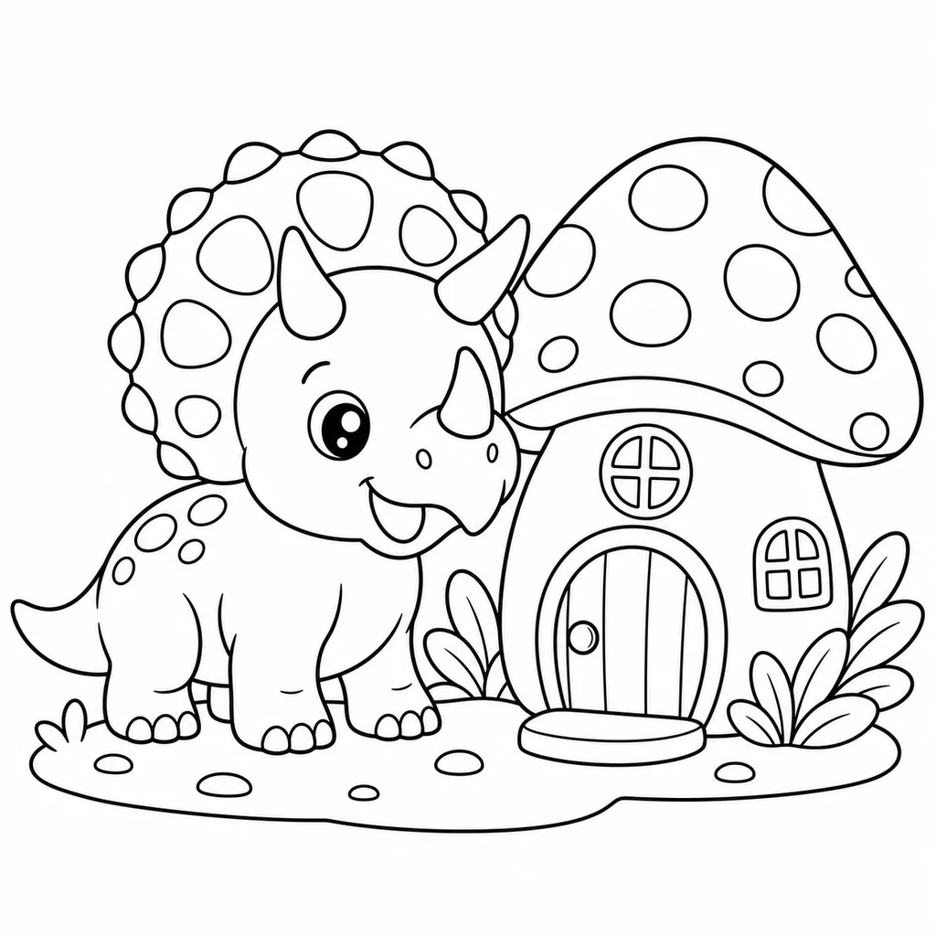 Triceratops 17 zum Ausmalen