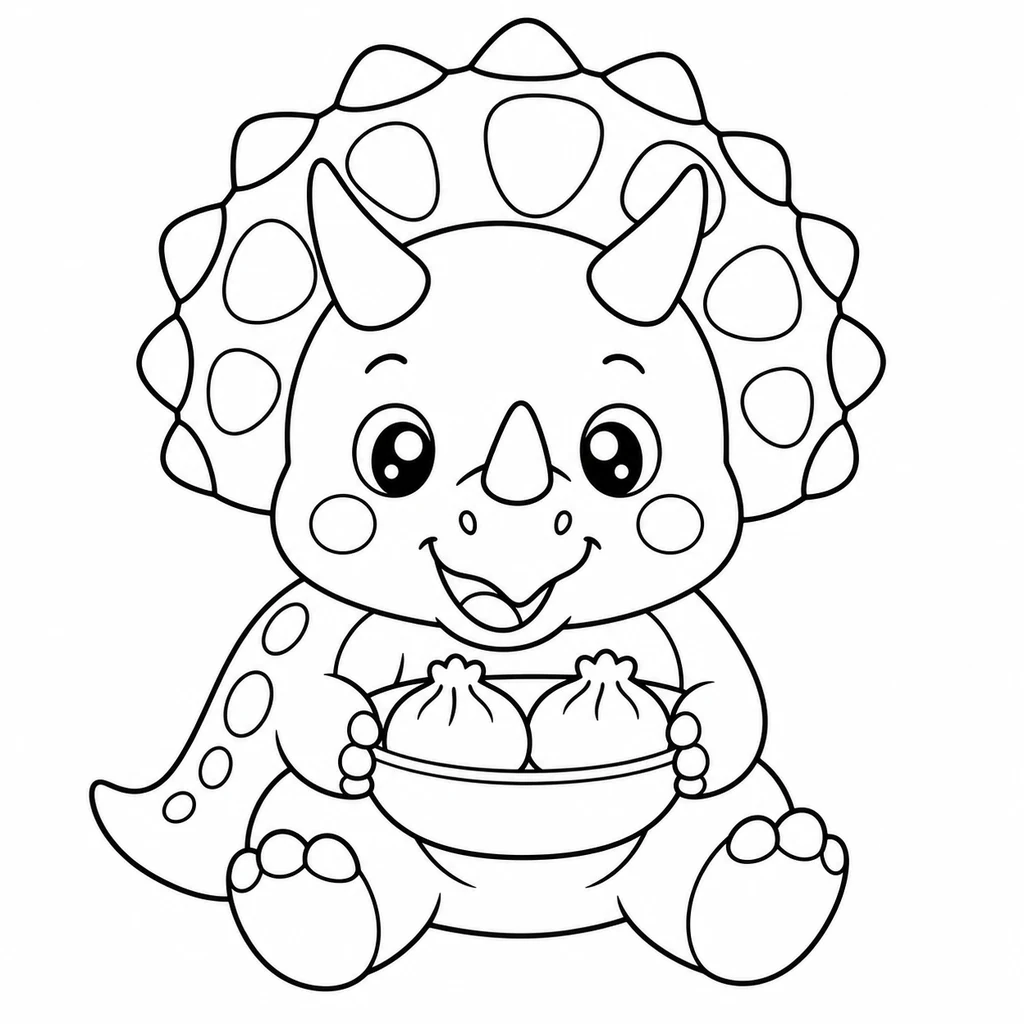 Triceratops 18 zum Ausmalen