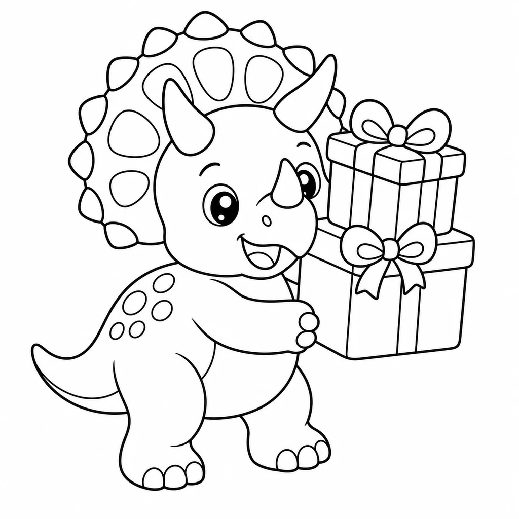 Triceratops 20 zum Ausmalen