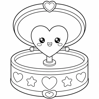Dibujo de caja musical para colorear