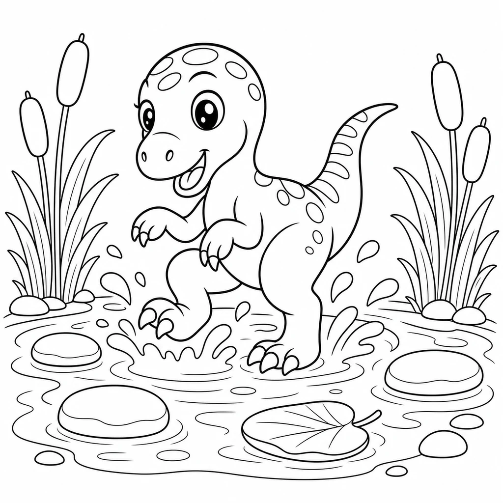 Velociraptor 9 zum Ausmalen