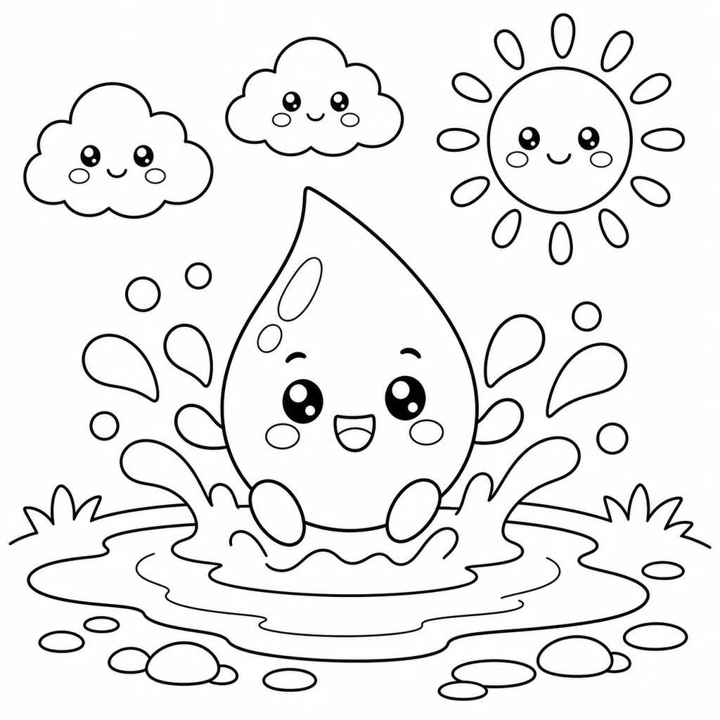Coloriage : Eau n°6