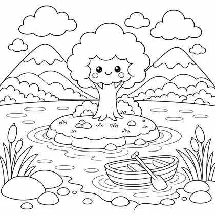 Dibujo de gota de agua sonriente para colorear