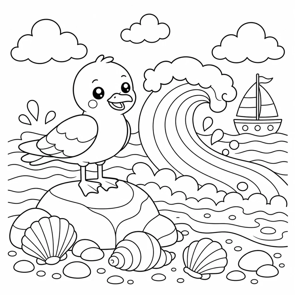 Disegno di onda 4 da colorare