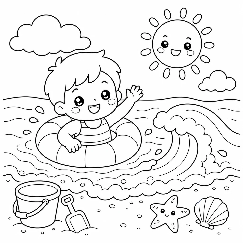 Disegno di onda 5 da colorare