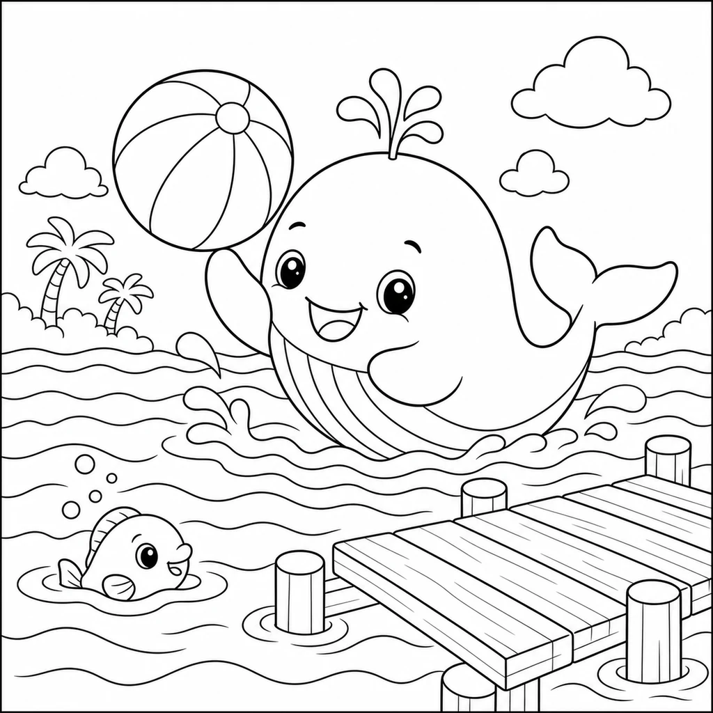 Coloriages de baleines