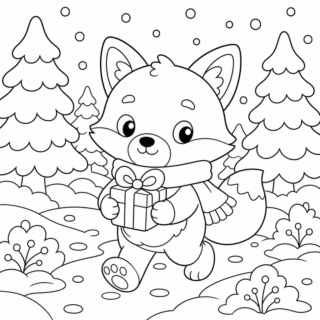 Disegno di inverno 42 da colorare