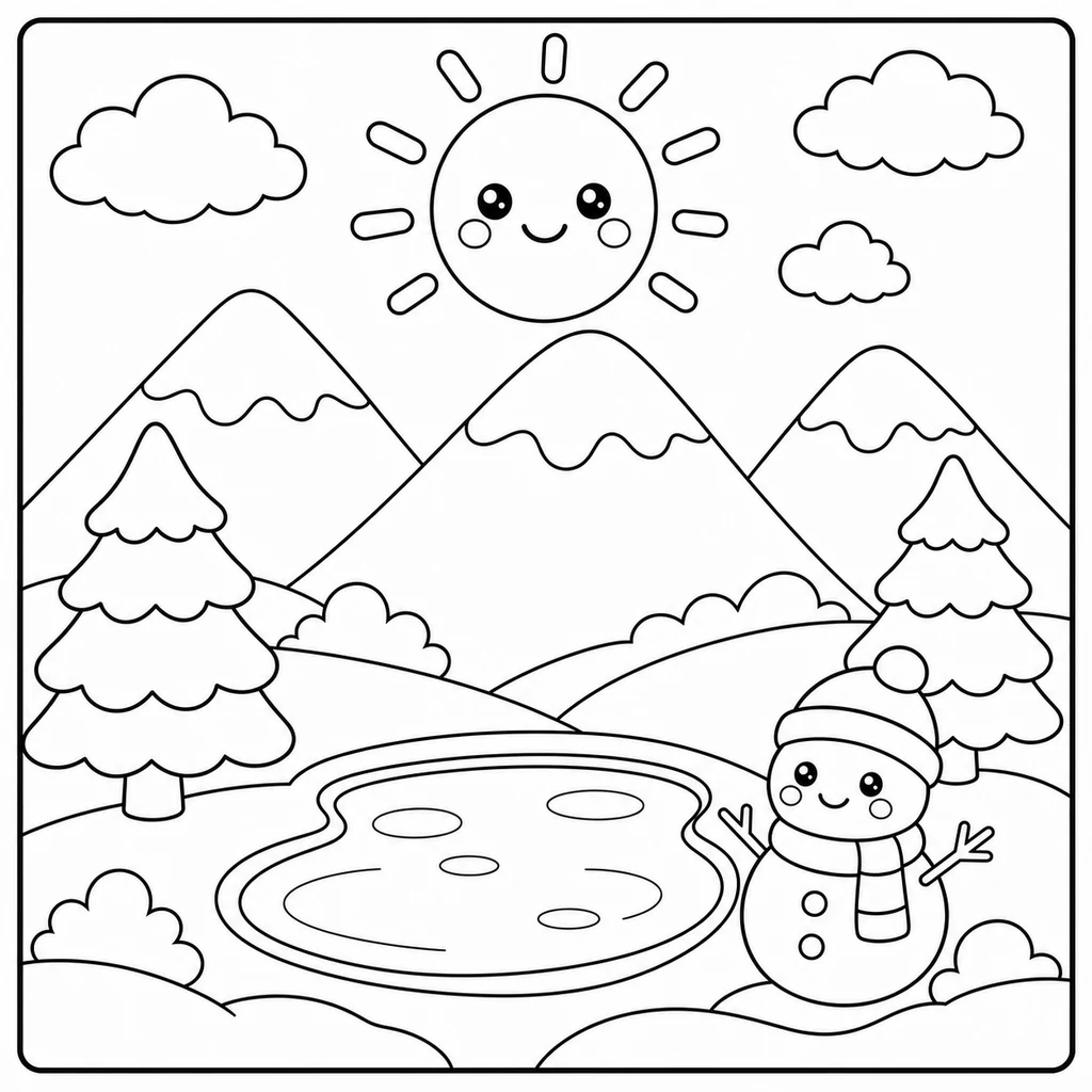 Disegno di inverno 11 da colorare