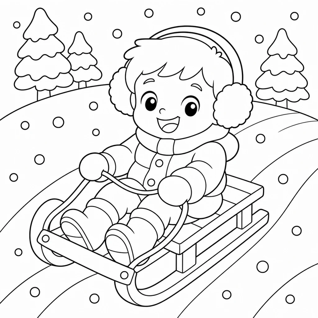 Disegno di inverno 13 da colorare