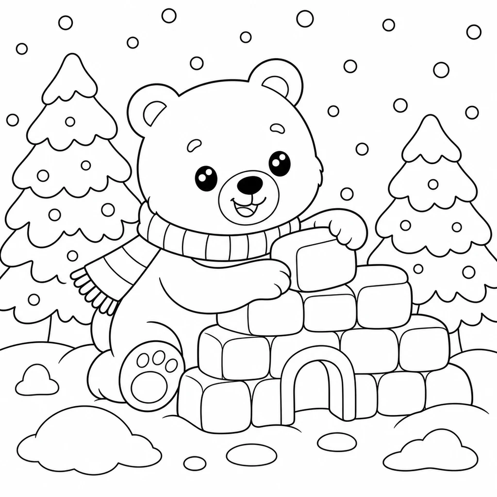 Disegno di inverno 50 da colorare