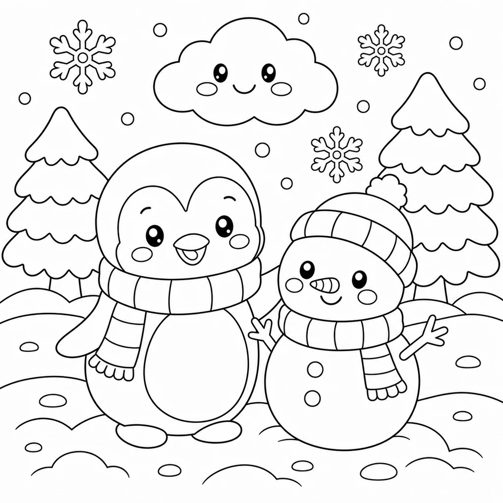 Coloriage : Hiver n°39