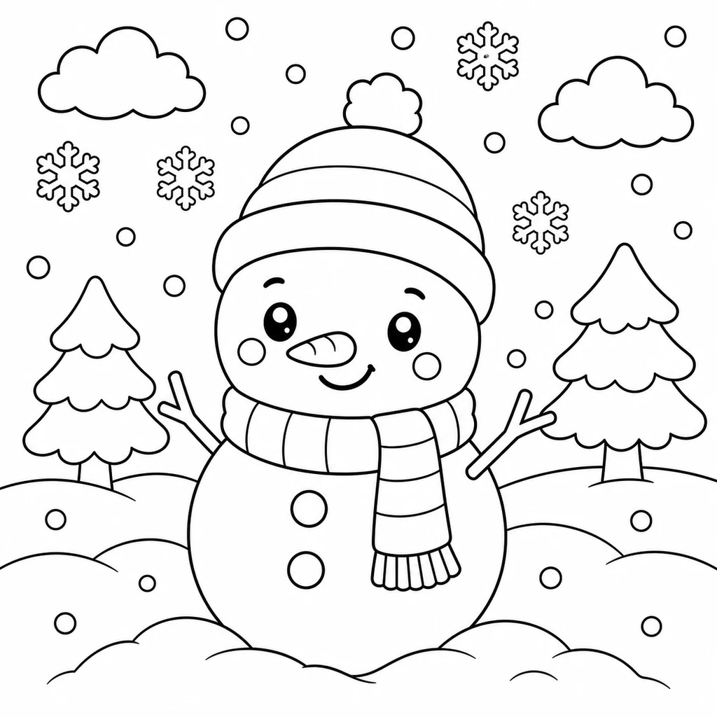 Coloriage : Hiver n°18