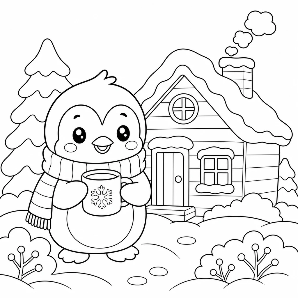Disegno di inverno 26 da colorare