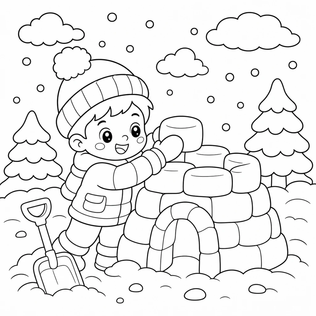 Disegno di inverno 27 da colorare