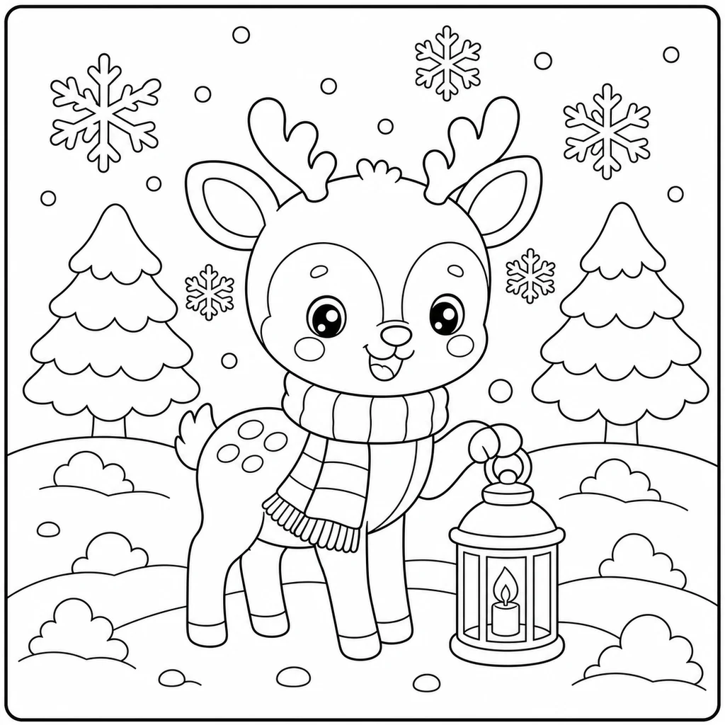 Disegno di inverno 32 da colorare