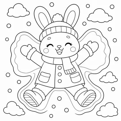 Bear with an igloo coloring page