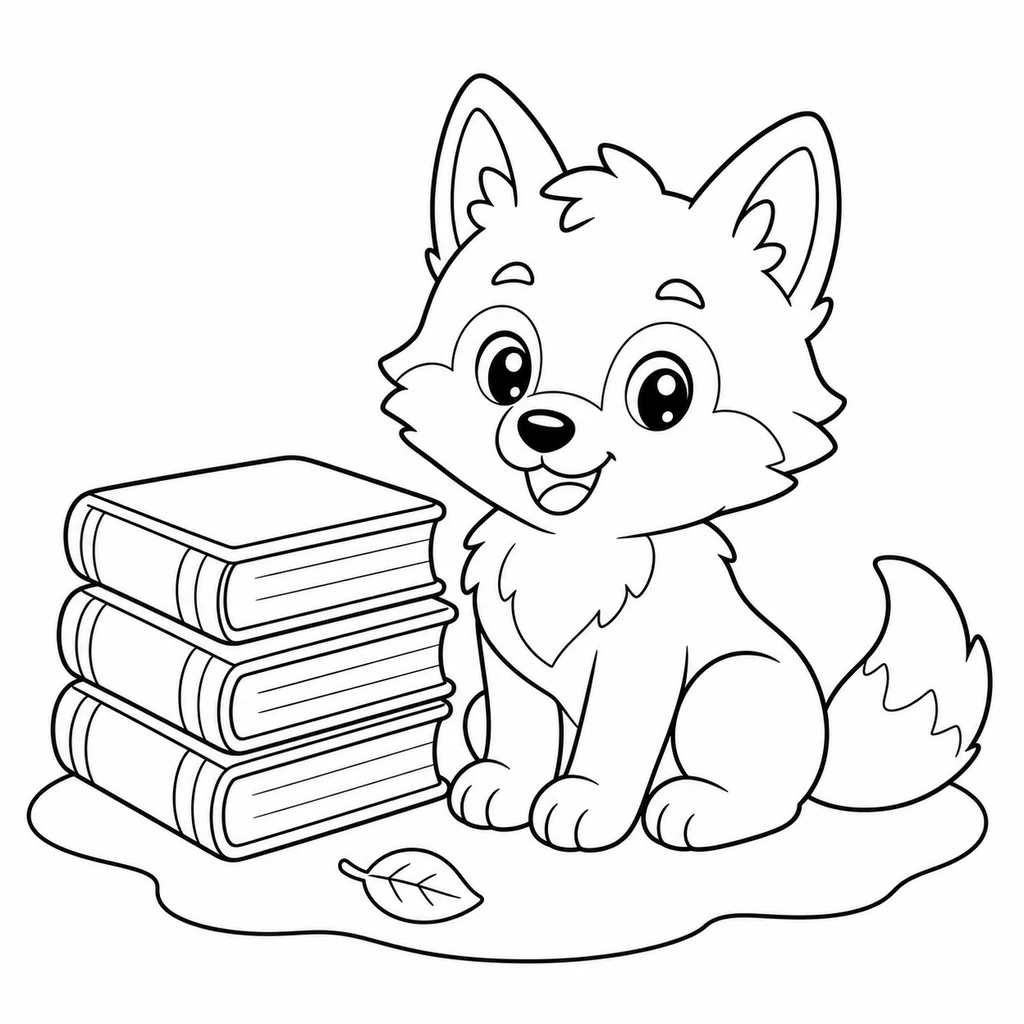 Wolf 11 zum Ausmalen