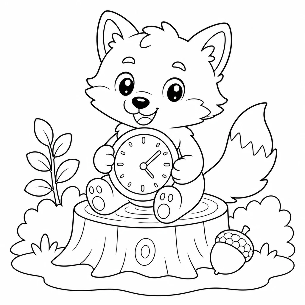 Wolf 19 zum Ausmalen