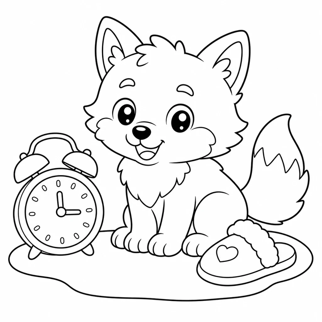 Wolf 26 zum Ausmalen